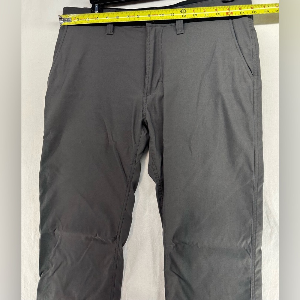 Prana Alameda Pants Gray Zip Fly Slim Fit Straight Hiking Trousers Mens 35x32 - Picture 4 of 13